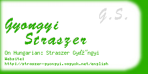 gyongyi straszer business card